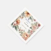 Watercolor Bloemen Minimalistische Bruidsdouche Servet (Hoek)