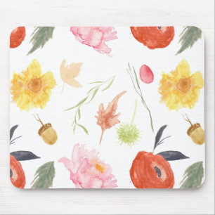 Watercolor Bloemen Muismat
