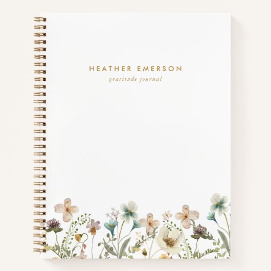 Watercolor Bloemen Notitieboek (Voorkant)