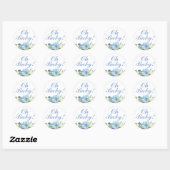 Watercolor Bloemen Oh Baby Shower Stickers (Vel)