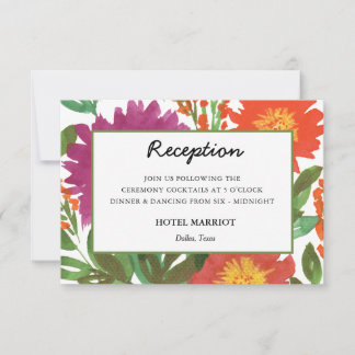 Watercolor Bloemen Ontvankaart Kaart