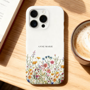 Watercolor Bloemen Op Maat Gemaakte iPhone 16 Pro  Hoesje