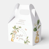 Watercolor Bloemen Perfect Pair Peer Bruiloft Borr Bedankdoosjes (Achterkant)