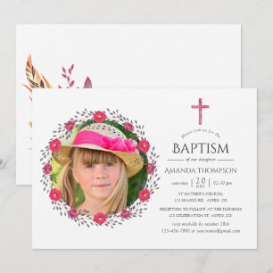 Watercolor Bloemen Safari Doop of Doopsel Kaart
