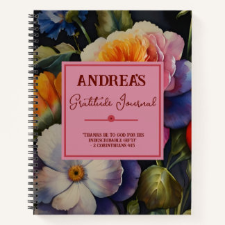 Watercolor Bloemendankbaarheidsjournaal Notitieboe Notitieboek