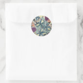 Watercolor Bloementuin  Ronde Sticker (Tas)