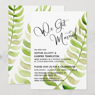 Watercolor Bloemenweelde We Zijn Getrouwd! Na de B Kaart