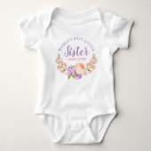 Watercolor Bloemenwereld Beste Kleine Zus Romper (Voorkant)