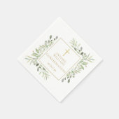 Watercolor Bloemgroen Goud Bevestiging Servet (Hoek)