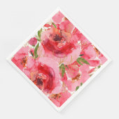 Watercolor Bloemige Bruiloftsshow Square  Servet (Hoek)