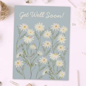 Watercolor Bloemige Witte Madeliefjes Bloemenmarkt Briefkaart