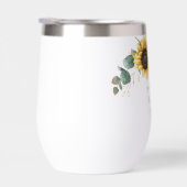 Watercolor Bloemstuk Zonnebloem Bruiloftsfeest (Rechts)