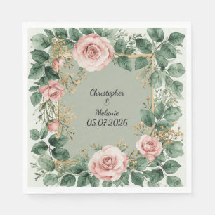 🌸 Watercolor Bloesemtuin Persoonlijke Chic Thuis Servet