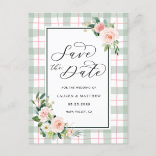 Watercolor Bloom Trouw Save the Date Aankondigingskaart