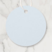 Watercolor Blue Bow Baptism Bedankjes Labels (Achterkant)