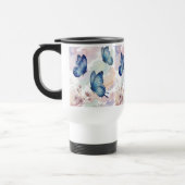 Watercolor Blue Butterflies Mug Design – Elegant  (Gauche)
