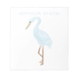 Watercolor Blue Crane Notitieblok