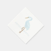Watercolor Blue Crane Servet (Hoek)