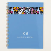 Watercolor Blue Floral Pattern 2026 Planner (Voorkant)