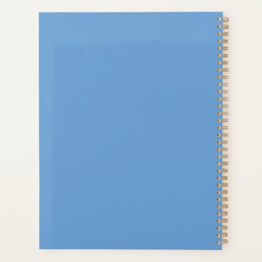 Watercolor Blue Floral Pattern 2026 Planner (Achterkant)