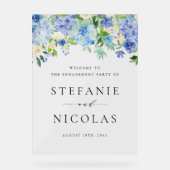 Watercolor Blue Hydrangeas (Recto)