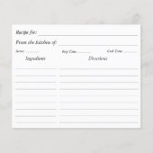 Watercolor Blue Italian Tile Lemon Recipe Card (Voorkant)