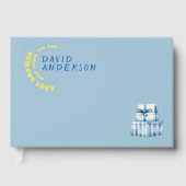 Watercolor blue minimalist baby shower boy (Recto)