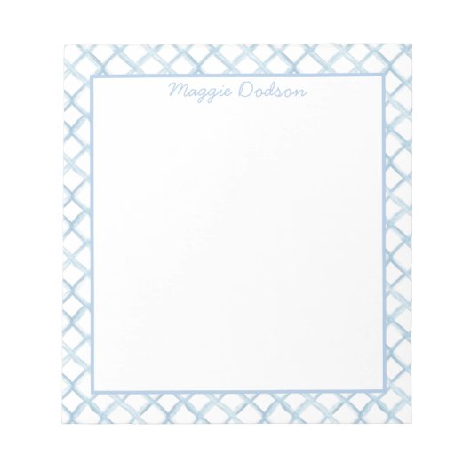 Watercolor Blue Notepad Notitieblok (Voorkant)