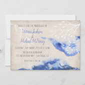 Watercolor Blue Ombre Wedding Invitations (Devant)