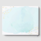 Watercolor Blue x Gold Bat mitzvah Livre d'hôtes (Verso)