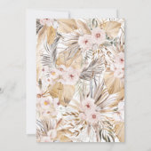 Watercolor Boheem Huwelijk Kaart (Achterkant)