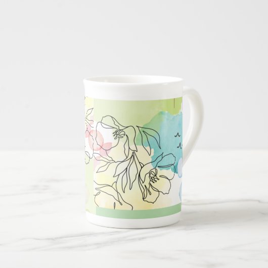 Watercolor Bohemian design on a specialty mug (Devant droit)
