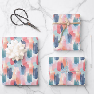 Watercolor Boho Kwastmarkeringen Inpakpapier Vel