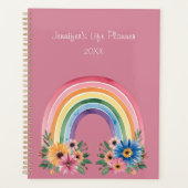 Watercolor Boho Regenboog Planner (Voorkant)