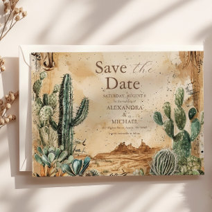Watercolor Boho Westers Save The Date