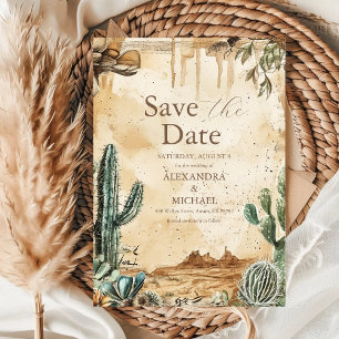 Watercolor Boho Westers Save The Date