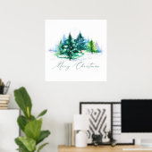 Watercolor bomen poster (Thuiskantoor)