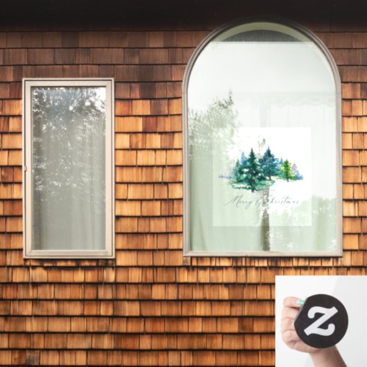 Watercolor bomen raamsticker (Huis Raam)