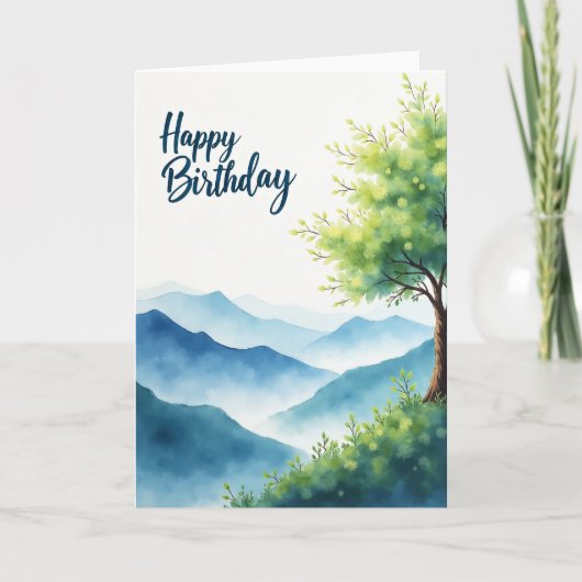 Watercolor Boomkaart met Boom Kaart (Voorkant)