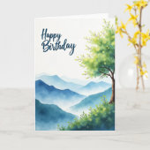 Watercolor Boomkaart met Boom Kaart (Gele Bloem)