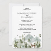 Watercolor bos | Bomen en herten Kaart (Voorkant)