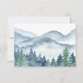 Watercolor Bos Bruiloft Bedankt (Achterkant)