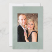 Watercolor bos eucalyptus bruiloftsfoto save the date (Achterkant)