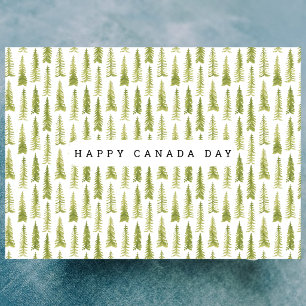 Watercolor bos gelukkige Canada dag Kaart