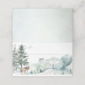 Watercolor Bos Plaatskaart (Buitenkant ongevouwen)