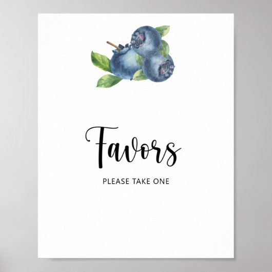 Watercolor bosbes gunsten poster (Voorkant)