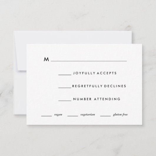 Watercolor Bosbruiloft Vereenvoudigde RSVP Kaart (Achterkant)