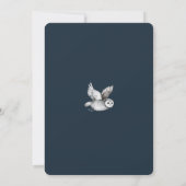 Watercolor Bosuil Bruiloft Kaart (Achterkant)