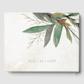 Watercolor Botanical Blossoms Mariage Livre d'or (Verso)