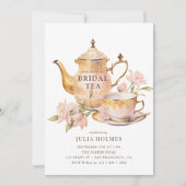 Watercolor  Botanical Bridal Tea Shower Kaart (Voorkant)